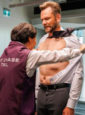 Ken Jeong pulls off Joel McHale's shirt on Animal Control