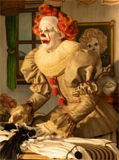 Bill Skarsgard as Pennywise the Clown in It Welcome to Derry