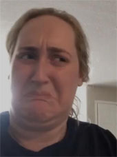 Woman making a disgusted face aka kombucha girl meme