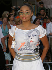 Raven Symone with a tiny Louis Vuitton purse in 2003