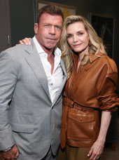 Taylor Sheridan and Michelle Pfeiffer