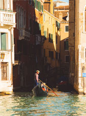 Gondolier in Venice, Italy