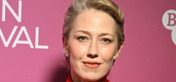 “Carrie Coon wore a shoulder-padded Valentino in London” links