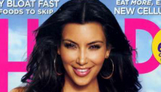 Kim Kardashian looking particularly cat-like on Shape Magazine