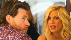 Tori Spelling is worried the husband she cheated with is going to cheat on her