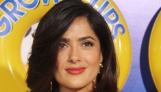 Salma Hayek brings out her gorgeous rack for a family film