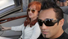 Adnan and Kathy Griffin take a ride down Robertson in a convertible