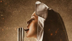 Lindsay Lohan is dressed as a nun, licking a gun & other monstrosities