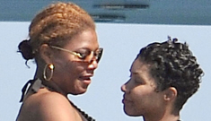 Queen Latifah & her personal trainer girlfriend are cute on a yacht