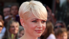 Michelle Williams shows off her cream of wheat styling in Venice