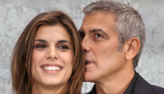 George Clooney & Elisabetta Canalis lay it on thick in Milan
