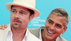 George Clooney & Brad Pitt “prank” each other with male prostitutes (update)