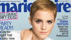 Emma Watson in Marie Claire: “I’ve always had far too much freedom”