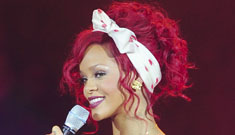 Rihanna wears a bustier to a Christmas tree lighting: appropriate?