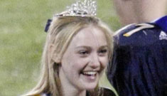 Dakota Fanning crowned homecoming queen at her  high school