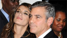 George Clooney & Elisabetta Canalis’ Smug-Face at Human Rights awards ceremony