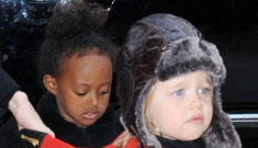 Angelina Jolie takes out a costumed Shiloh & an   amused Empress
