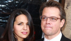 Matt Damon brings out his poor wife Luciana six weeks after she gave birth