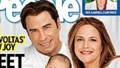 John Travolta & Kelly Preston show off baby Ben on the cover of People