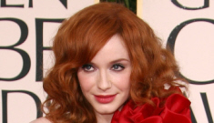 Christina Hendricks smuggles diamonds in her cleavage.  Of course.