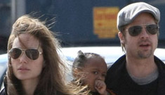 Brad and Angelina have a messy house with little help & are moving back to LA