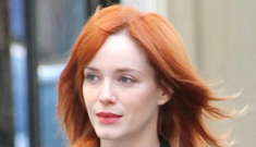 Christina Hendricks’ Sgt. Pepper outerwear: what is wrong with her?!