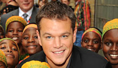 Matt Damon says that children “open up your heart”