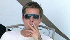 Brad Pitt is smoking hot. Brad Pitt smoking is not.
