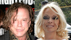 Plastic surgery victims Pamela Anderson and Mickey Rourke make out at club