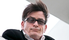 Charlie Sheen wields machete on Live Nation’s roof, just because.