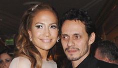 Marc Anthony coaches Jennifer Lopez during commercials on Idol
