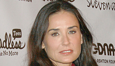 Demi Moore’s leather pants, chunky sweater & ‘Tox-face: cute or rough?