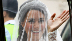 Catherine Middleton, HRH the Duchess of Cambridge, wears McQueen