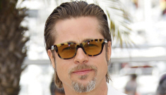 Brad Pitt, mullet-y in all-white; ‘Tree of Life’ was booed at Cannes
