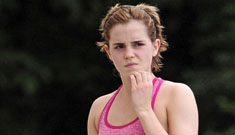 Emma Watson gets papped in a workout bra in Pittsburgh – accident or staged?