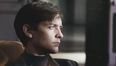 Tobey Maguire for Prada: pensively hot or pissed off to be mugging for luxury goods?