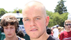Bald Matt Damon thrills the crowd at the Save Our Schools march & rally