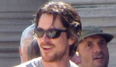 Christian Bale & Tom Hardy are meaty, gross on the set of ‘The Dark Knight Rises’