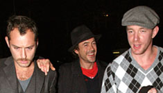 Guy Ritchie parties with Jude Law and Robert Downey Jr.