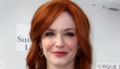 Christina Hendricks in leopard-print St. John: too sexy or too covered-up?