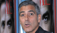 George Clooney & Stacy Keibler do ‘The Ides of March’ carpet separately