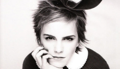 Emma Watson covers Elle UK: leather bunny ears & feathered nightmares