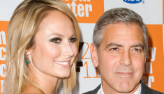 George Clooney & Stacy Keibler do their first red carpet side-by-side
