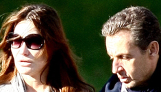 Nicolas Sarkozy & Carla Bruni take 12-day-old Giulia for a paparazzi-friendly walk