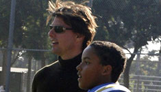 Tom Cruise coaches his son Connor’s football game