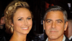 George Clooney gave Stacy Keibler crabs, and she makes him wear a bib