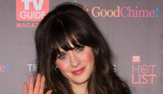 “Zooey Deschanel’s huge hair and gold shoes: cute or goofy?” Links