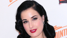 Dita Von Teese, immaculate in   a silver-grey gown: beautiful or busted?