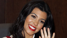 Kourtney Kardashian dipped a pregnancy test in the toilet after the first one didn’t work