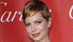 Michelle Williams in Prada, with new, darker hair: gorgeous, cute or boring?